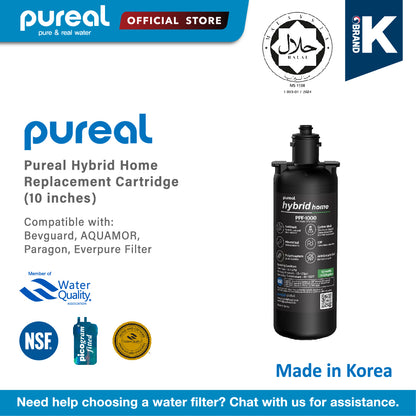 Pureal Hybrid Home PPU1000K Under Sink Water Filter System, 10K Gallons, NSF/ANSI 42&amp;372, Mineral Sediment Carbon Block KDF Polyphosphate Filter for Scale &amp; Lead &amp; Chlorine