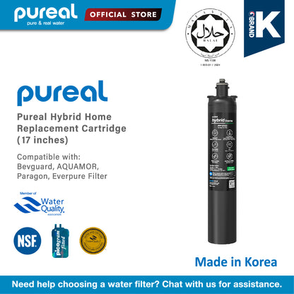 Pureal Hybrid Home PPU1000K Under Sink Water Filter System, 10K Gallons, NSF/ANSI 42&amp;372, Mineral Sediment Carbon Block KDF Polyphosphate Filter for Scale &amp; Lead &amp; Chlorine